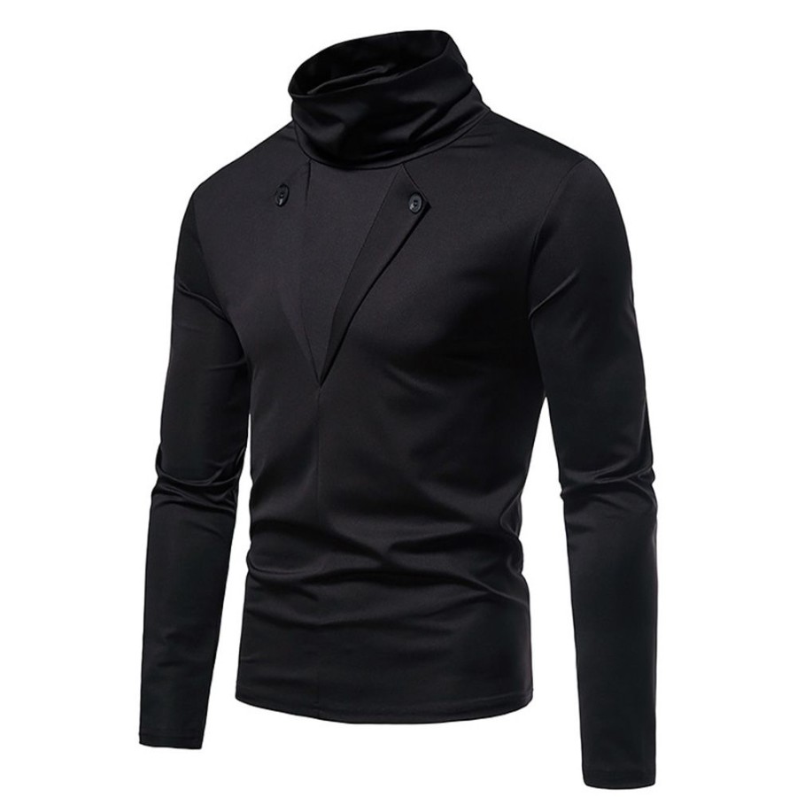 Men ericdress | Ericdress Casual Plain Long Sleeve Pullover T-Shirt