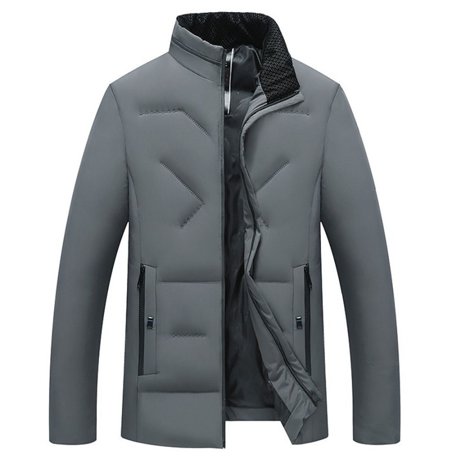 Men ericdress | Ericdress Standard Zipper Plain Casual Zipper Down Jacket