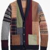 Men ericdress | Ericdress Standard Pocket Plaid Loose Single-Breasted Sweater Brown