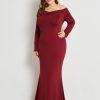 Women ericdress | Ericdress Plus Size V-Neck Slim Pleated Solid Collar Maxi Dress