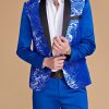 Men ericdress | Ericdress Men'S Print Casual Suit Blazer Pants