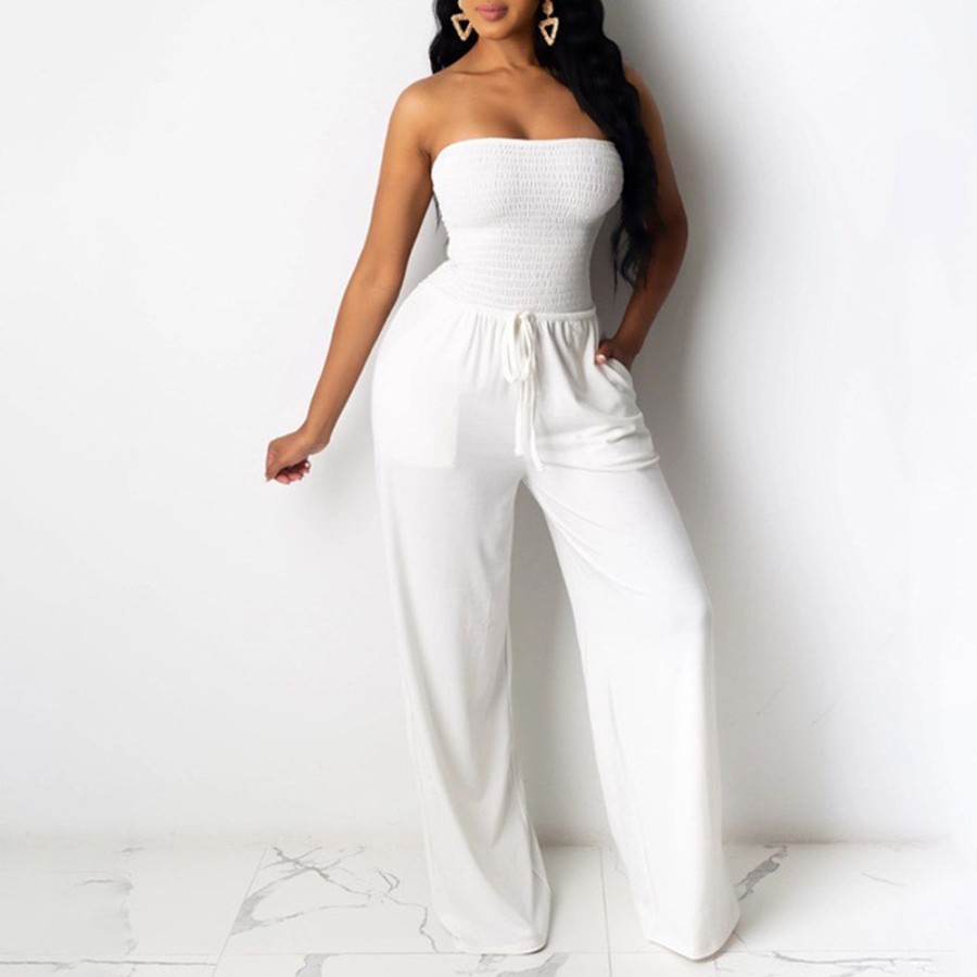 Women ericdress | Ericdress Fashion Full Length Plain Women'S Slim Jumpsuit