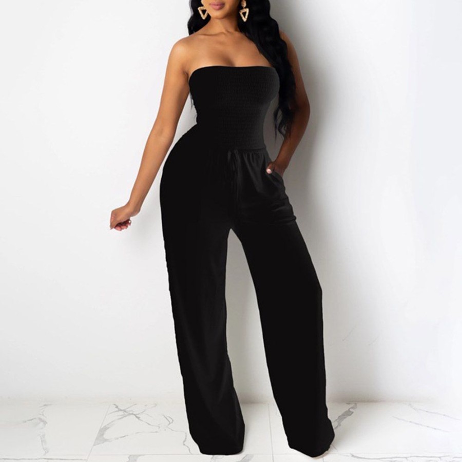 Women ericdress | Ericdress Fashion Full Length Plain Women'S Slim Jumpsuit