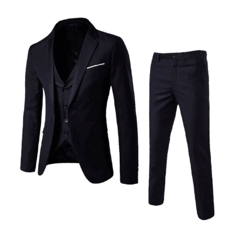 Men ericdress | Ericdress Vest One Button Casual Dress Suit