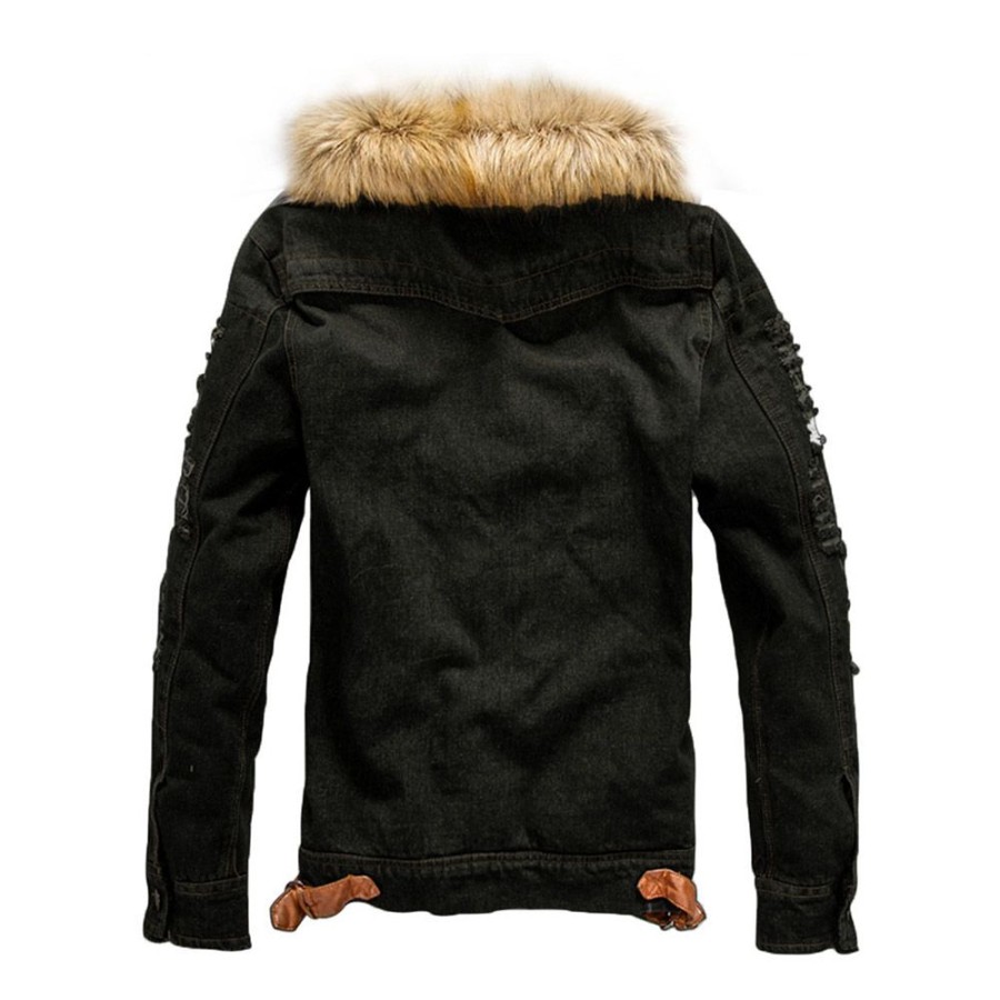 Men ericdress | Thick Lapel Hooded Long Sleeve Winter Men'S Jacket