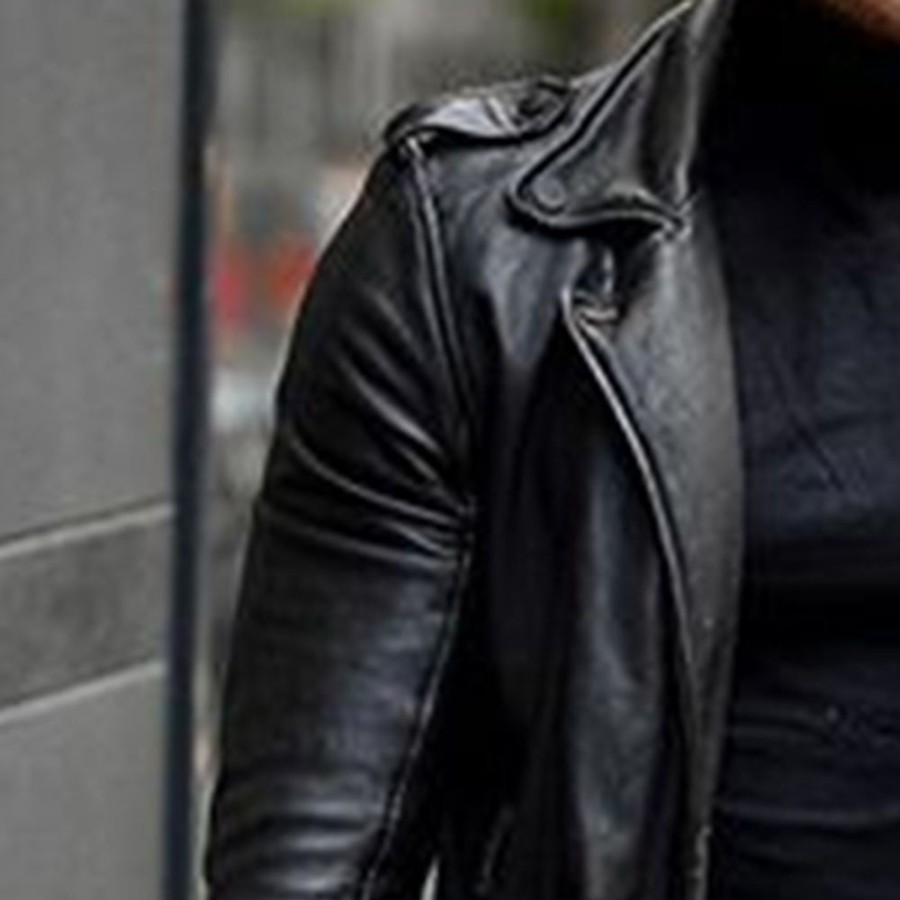 Men ericdress | Ericdress Notched Lapel Plain Zipper Straight Style Men'S Jacket Black