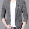 Men ericdress | Ericdress Plain Slim Small Fit Notched Lapel Basic Small Size Men'S Leisure Blazer