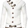 Men ericdress | Ericdress Plain Shawl Neck Button European Style Mens Sweaters