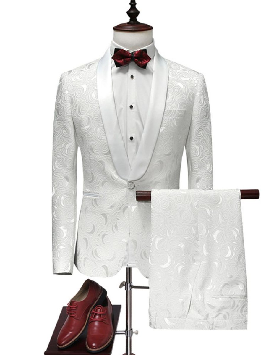 Men ericdress | Ericdress One Button Classic Men'S Suit White