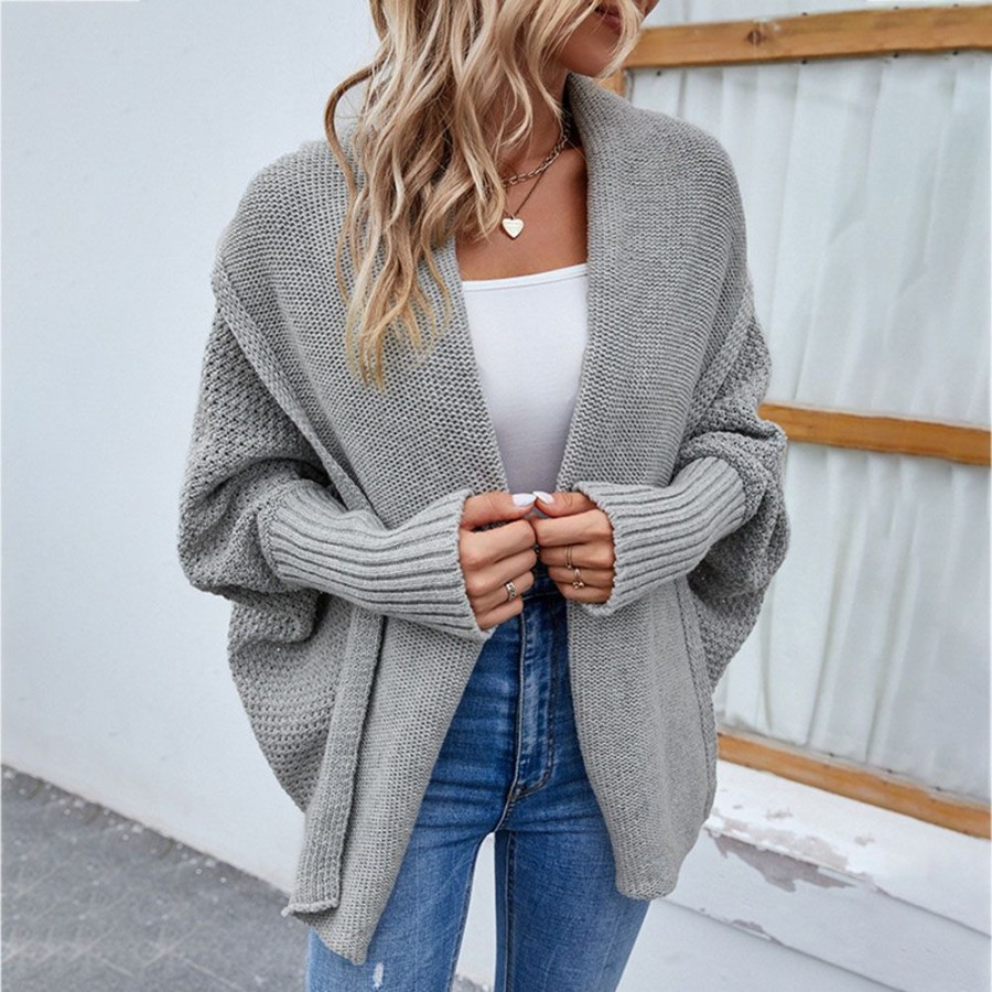 Women ericdress | Ericdress Batwing Sleeve Regular Mid-Length Batwing Sweater