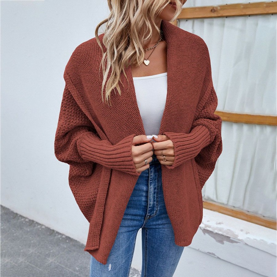 Women ericdress | Ericdress Batwing Sleeve Regular Mid-Length Batwing Sweater