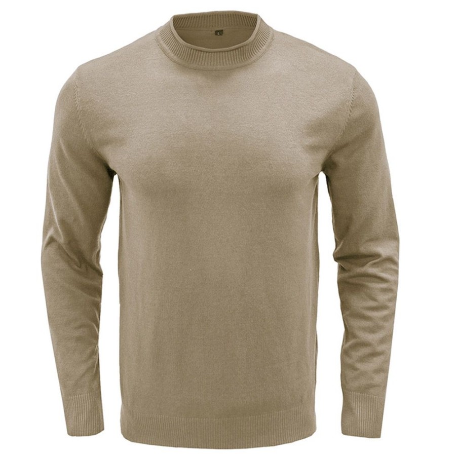 Men ericdress | Ericdress Round Neck Standard Plain Winter Straight Sweater