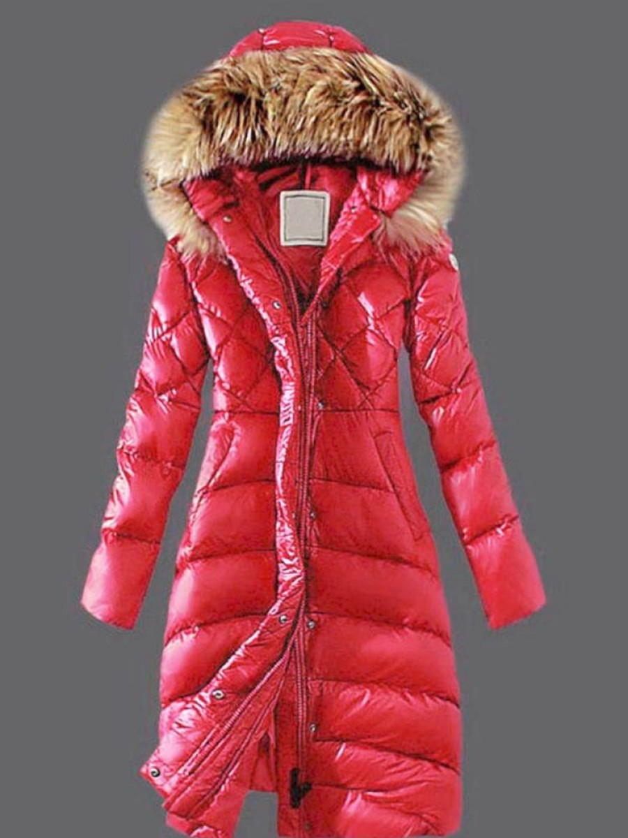 Women ericdress | Faux Fur Hooded Long Warm Thicken A-Line Women'S Winter Overcoat