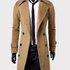 Men ericdress | Plain Notched Lapel Mid-Length Slim Men'S Coat