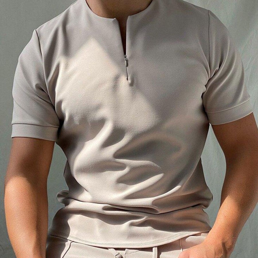 Men ericdress | Ericdress Plain Men'S Casual Polo Shirt