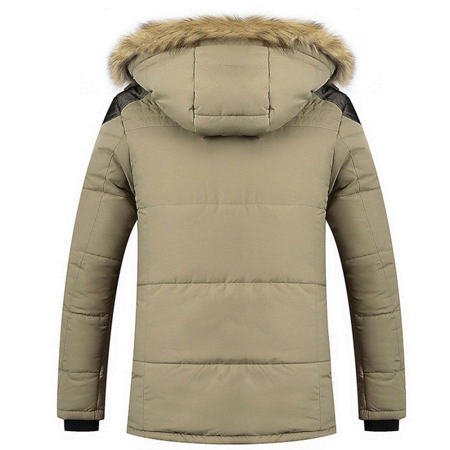 Men ericdress | Ericdress Double-Layer Color Block Standard Zipper Casual Down Jacket