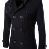 Men ericdress | Ericdress Lapel Double-Breasted Long Sleeve Overcoat