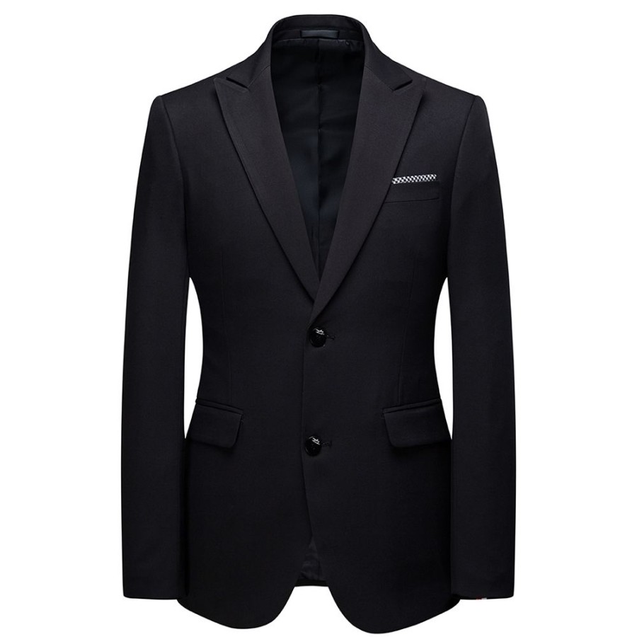 Men ericdress | Ericdress Blazer Single-Breasted Pocket Mens Dress Suit