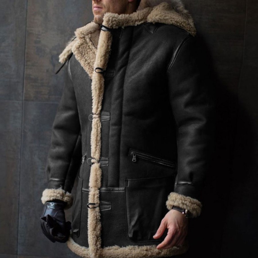 Men ericdress | Ericdress Zipper Hooded Mid-Length Single-Breasted Down Jacket