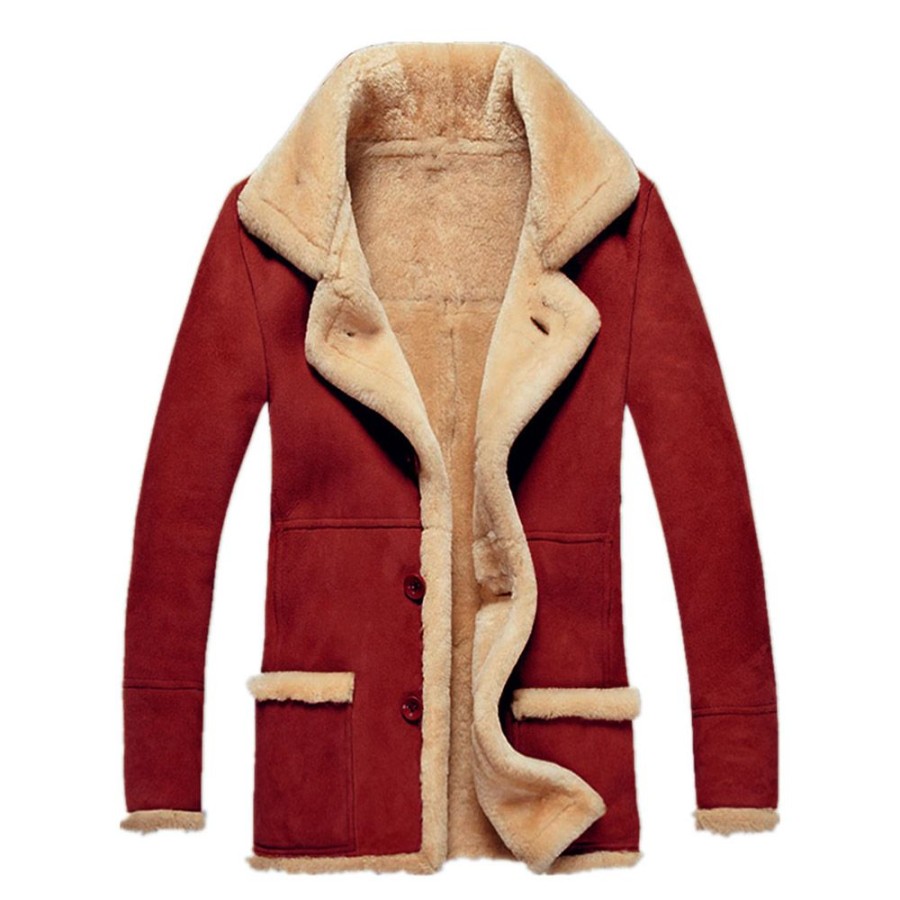 Men ericdress | Ericdress Fleece Lapel Plain European Winter Jacket