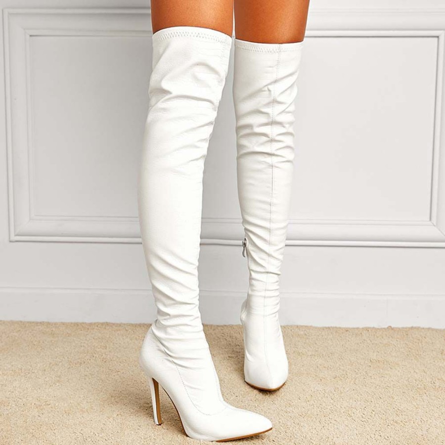 Boots ericdress | Ericdress Pointed Toe Plain Side Zipper Serpentine Boots