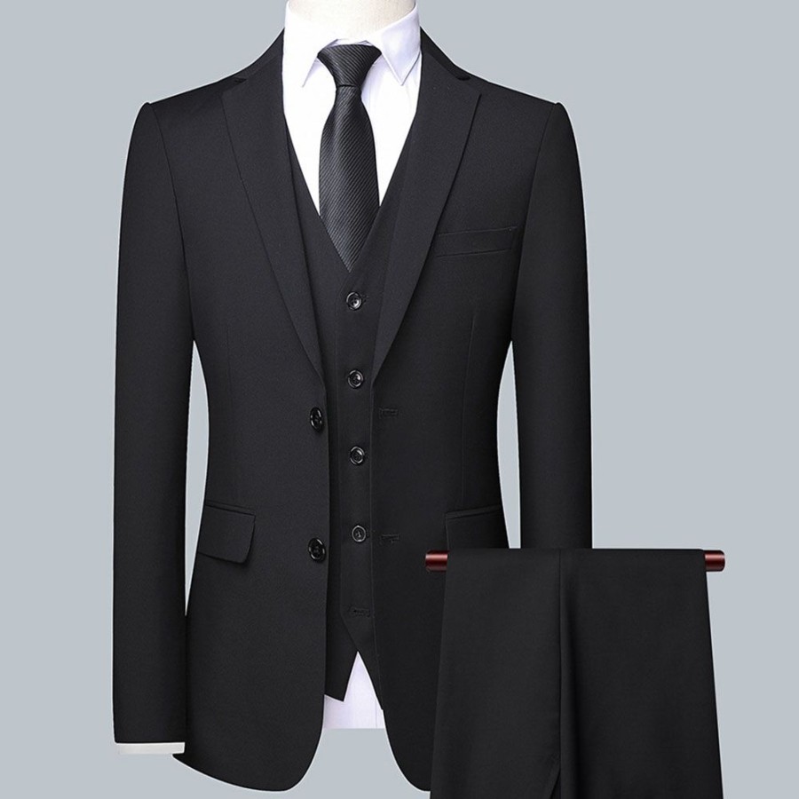 Men ericdress | Ericdress Single-Breasted Plain Men'S Dress Suit