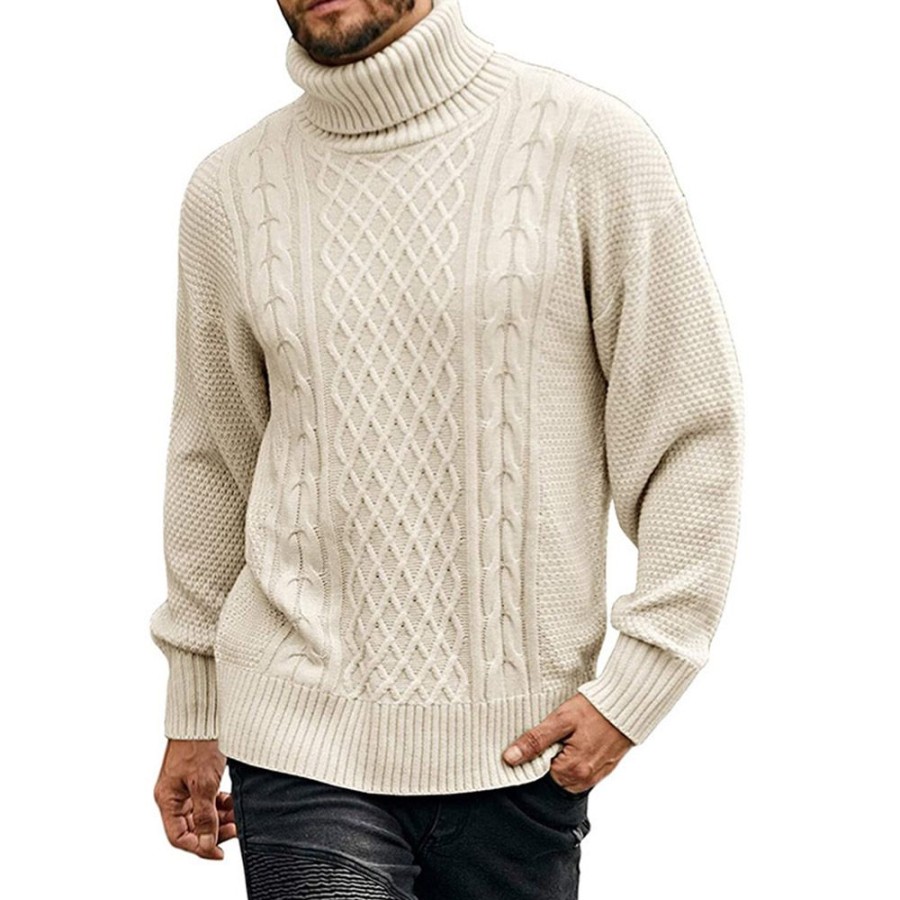 Men ericdress | Ericdress Turtleneck Plain Standard Casual Winter Sweater