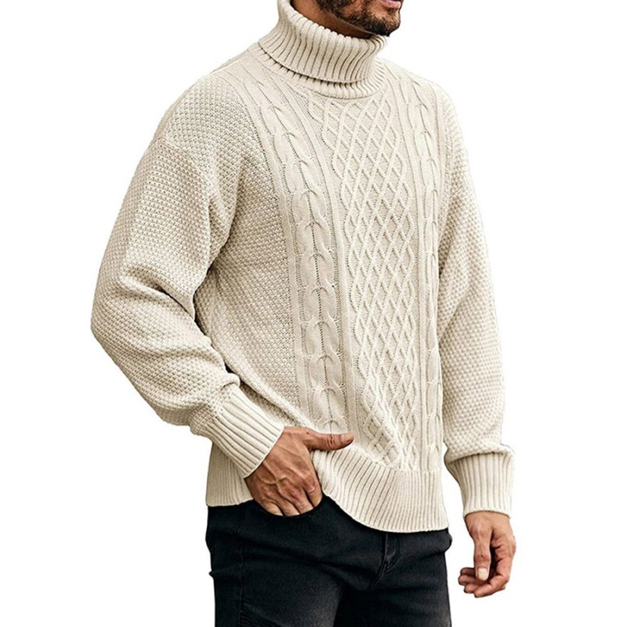 Men ericdress | Ericdress Turtleneck Plain Standard Casual Winter Sweater